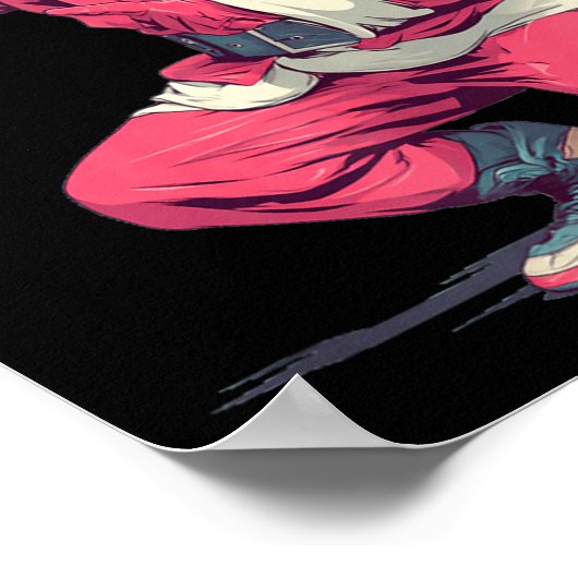 Cool Santa Moves With Vr Headset For Gaming Christ Poster (Hoek)