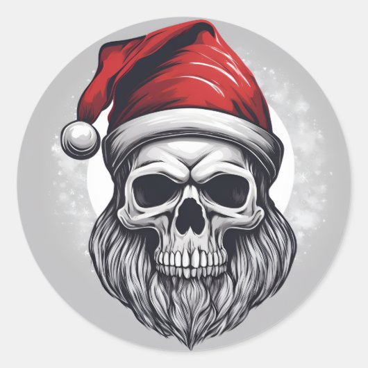 Cool Santa Ronde Sticker (Voorkant)