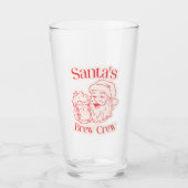 Cool Santa’s Brew Crew Christmas Beer Glas (Voorkant)