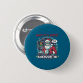 Cool Santa s Rebooting Tech Support Ronde Button 5,7 Cm (Voorkant /achterkant)