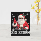 Cool Santa Says 67 Meme Funny Christmas Xmas Men W Kaart (Gele Bloem)