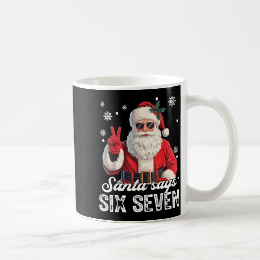 Cool Santa Says 67 Meme Funny Christmas Xmas Men W Koffiemok (Rechts)