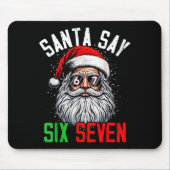 Cool Santa Says Six Seven Funny Christmas 67 Meme Muismat (Voorkant)