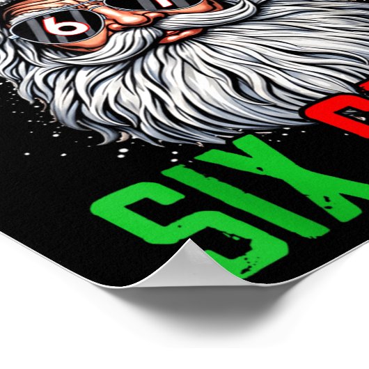 Cool Santa Says Six Seven Funny Christmas 67 Meme  Poster (Hoek)