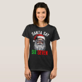 Cool Santa Says Six Seven Funny Christmas 67 Meme  T-shirt (Voorkant volledig)