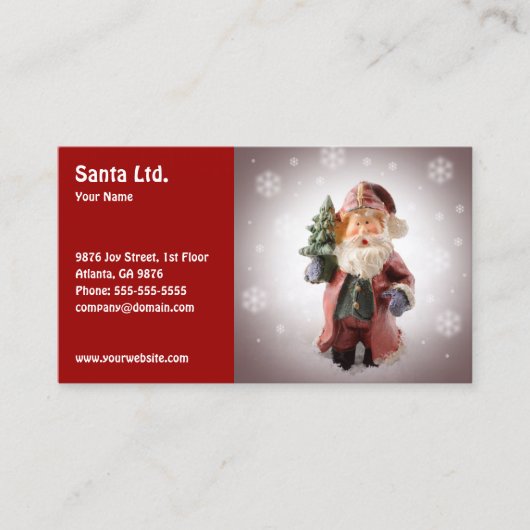 Cool Santa Service Visitekaartje (Voorkant)