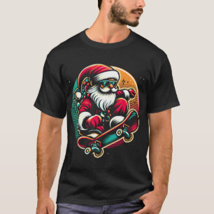 Cool Santa Skateboarden Sinterklaas T-shirt