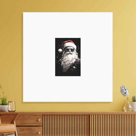 "Cool Santa" uitgerekt canvas (Insitu (Woonkamer))