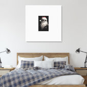 "Cool Santa" uitgerekt canvas Afdruk (Insitu (Slaapkamer))