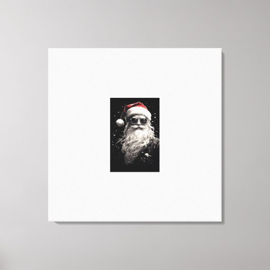 "Cool Santa" uitgerekt canvas Afdruk (Voorkant)