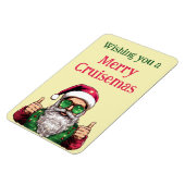 Cool Santa wenst u een vrolijke cruisemas Magneet (Linkerzijde)