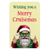 Cool Santa wenst u een vrolijke cruisemas Magneet (Verticaal)