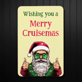 Cool Santa wenst u een vrolijke cruisemas Magneet
