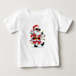 Cool Santa with Christmas Lights – Modern Festive