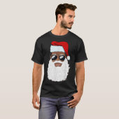 Cool Santa with Shades Christmas Design T-shirt (Voorkant volledig)