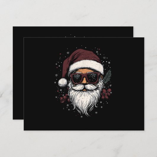 Cool Santa with Sunglasses Christmas (Voorkant / Achterkant)