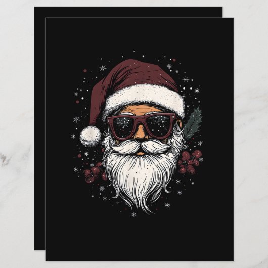 Cool Santa with Sunglasses Christmas (Voorkant / Achterkant)