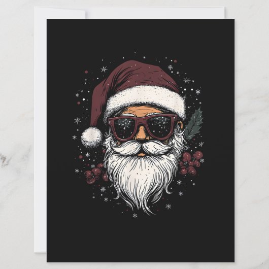 Cool Santa with Sunglasses Christmas (Achterkant)