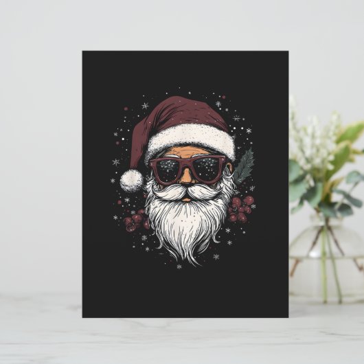 Cool Santa with Sunglasses Christmas (Staand voorkant)