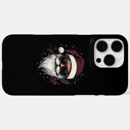 Cool Santa with Sunglasses Christmas Case-Mate iPhone Case (Achterkant (horizontaal))