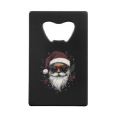 Cool Santa with Sunglasses Christmas Creditkaart Flessenopener (Achterkant)