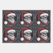 Cool Santa Wrapping Papieren Bladen in Mat Inpakpapier Vel (Voorkant 2)