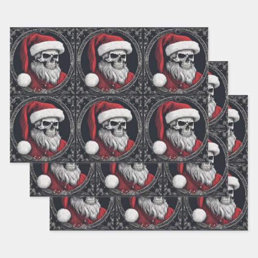 Cool Santa Wrapping Papieren Bladen in Mat Inpakpapier Vel (Set)