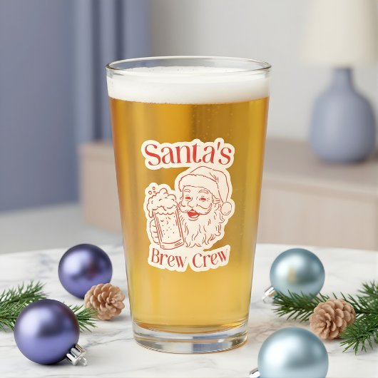 Cool Santa's Brew Crew Kerstbier Glas