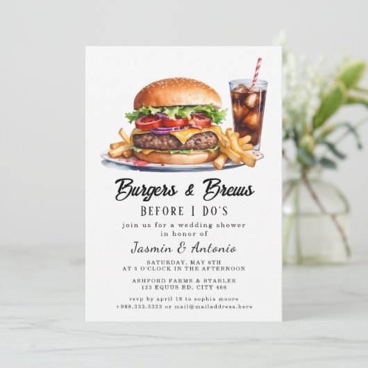 COOL Sap en Burgers Uitnodiging (Staand voorkant)