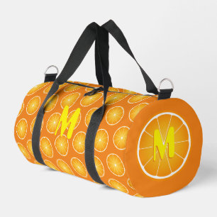 Cool sappige sinaasappel gele fruitsneden Monogram Plunjezak
