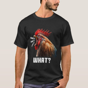Cool Sarcastic Angry Rooster Schreeuwen Graphic De T-shirt