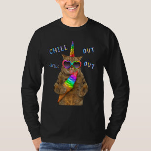Cool Sarcastic Unicorn Rainbow Cat Graphic-ontwerp T-shirt