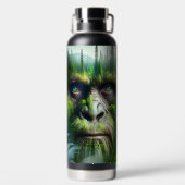 Cool Sasquatch in de bossen Waterfles (Achterkant)