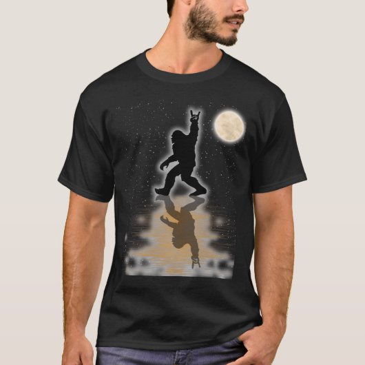 Cool Sasquatch Reflectie Toon liefde aan zijn fans T-shirt (Voorkant)