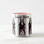 Cool Save BATS - Bedreigde dieren - Tweekleurige Koffiemok (Center)