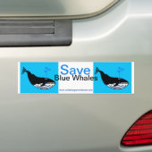 Cool Save Blue Whales - Wildlife Warrior - Oceanen Bumpersticker (Op auto)