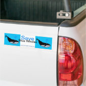 Cool Save Blue Whales - Wildlife Warrior - Oceanen Bumpersticker (Op Truck)