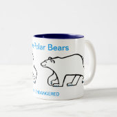 Cool Save Polar BEREN - Wildlife krijger -Arctic- Tweekleurige Koffiemok (Voorkant rechts)