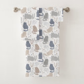 Cool Scandinavische stijl katten Bad Handdoek (Insitu)