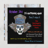 Cool ScareCrow Fright Halloween SQUARE Uitnodiging (Voorkant / Achterkant)