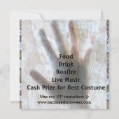 Cool ScareCrow Fright Halloween SQUARE Uitnodiging (Achterkant)