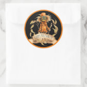 Cool Scarecrow Happy Halloween Sticker (Tas)