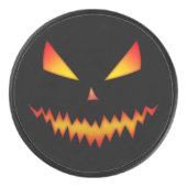 Cool scary Jack O'Lantern face Halloween Hockey Puck (Voorkant)