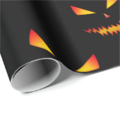 Cool scary Jack O'Lantern face Halloween patroon Cadeaupapier (Rol Hoek)