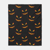 Cool scary Jack O'Lantern face Halloween patroon Fleece Deken (Voorkant)