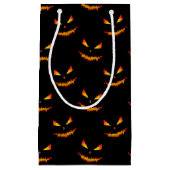 Cool scary Jack O'Lantern face Halloween patroon Klein Cadeauzakje (Voorkant)