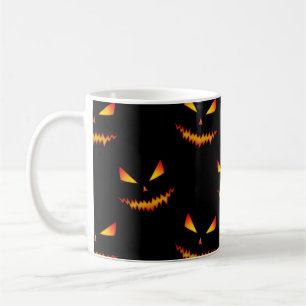 Cool scary Jack O'Lantern face Halloween patroon Koffiemok