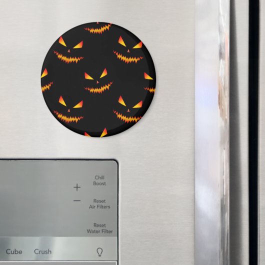 Cool scary Jack O'Lantern face Halloween patroon Magneet (Insitu (Koelkast))