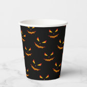 Cool scary Jack O'Lantern face Halloween patroon Papieren Bekers (Voorkant)