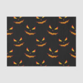 Cool scary Jack O'Lantern face Halloween patroon Tissuepapier (Voorkant)